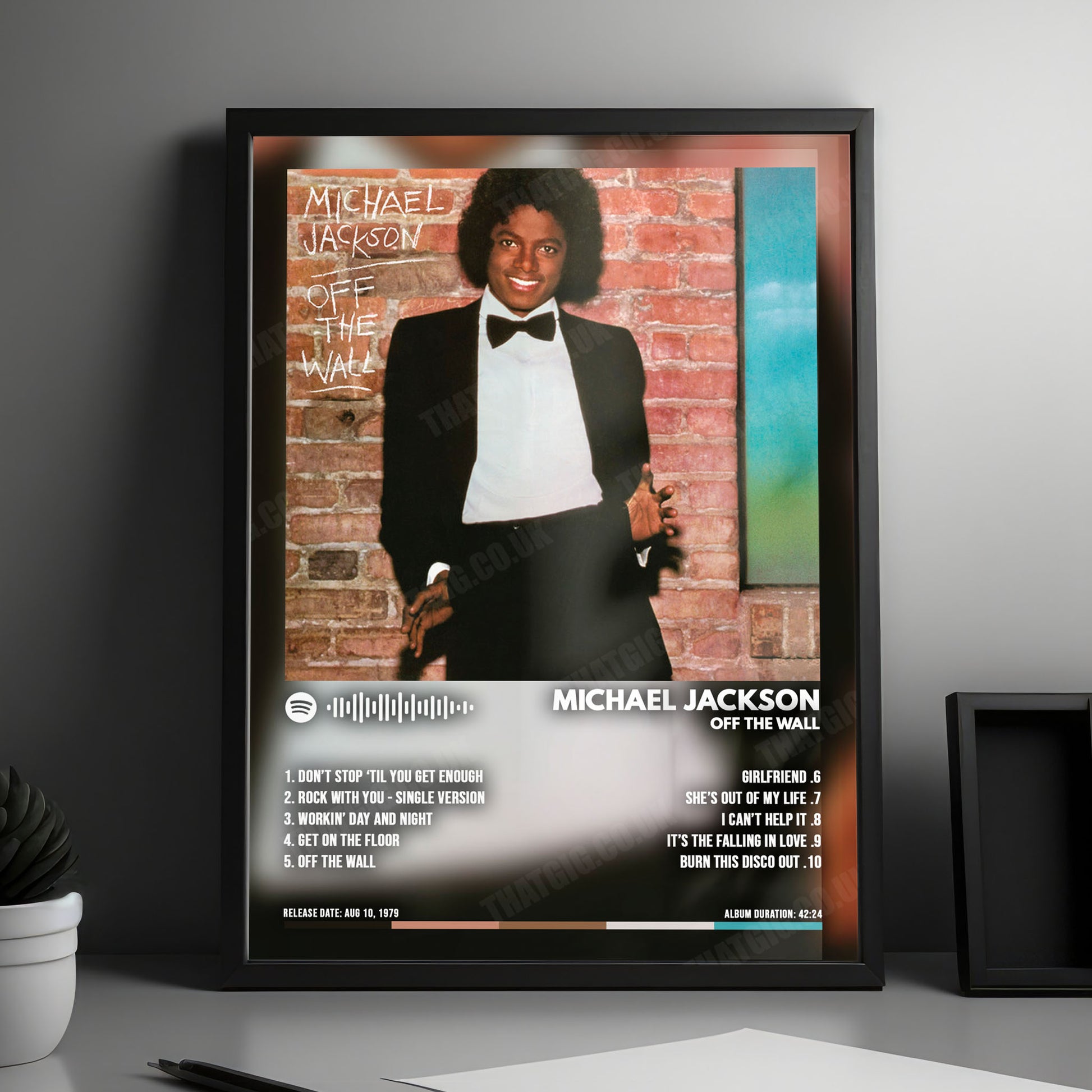 Michael Jackson "Off the Wall" Album Cover Poster - with Complete Tracklist