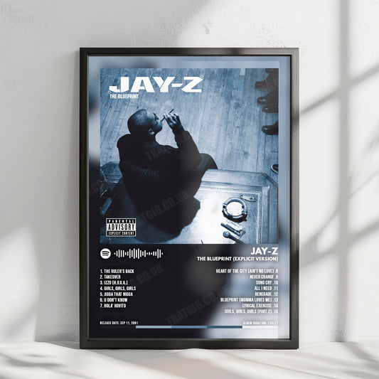 Jay-Z "The Blueprint " Album Cover Poster - with Complete Tracklist