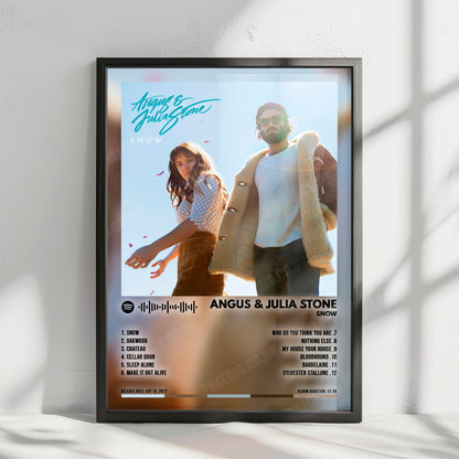 Angus & Julia Stone "Snow" Album Cover Poster - with Complete Tracklist