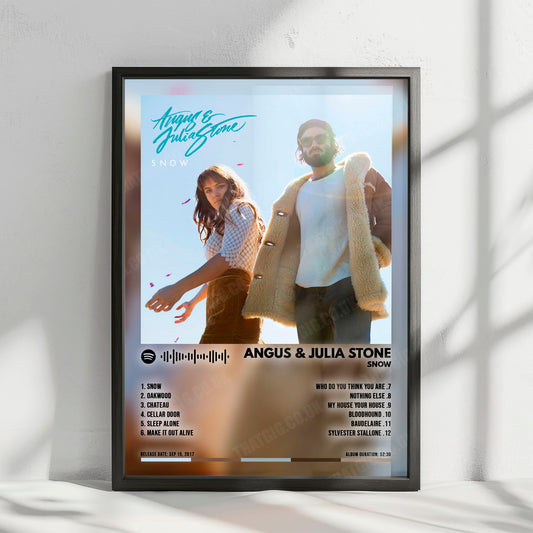 Angus & Julia Stone "Snow" Album Cover Poster - with Complete Tracklist
