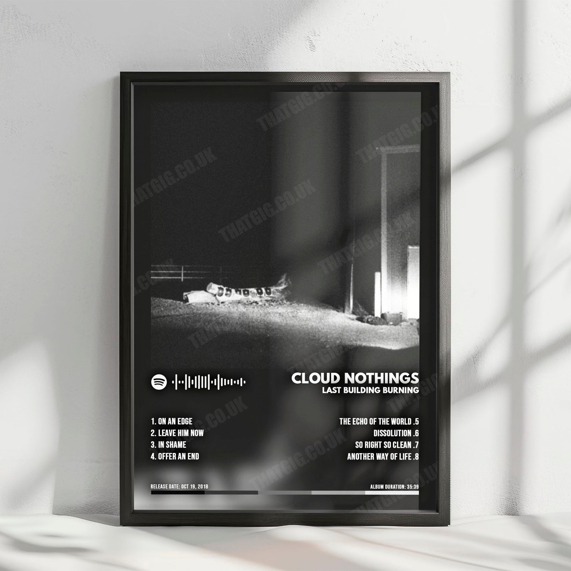 Cloud Nothings "Last Building Burning" Album Cover Poster - with Complete Tracklist