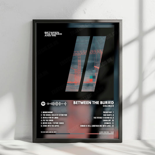 Between the Buried and Me "Colors II" Album Cover Poster - with Complete Tracklist