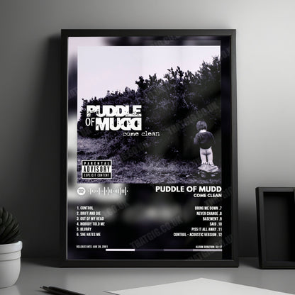 Puddle Of Mudd "Come Clean" Album Cover Poster - with Complete Tracklist