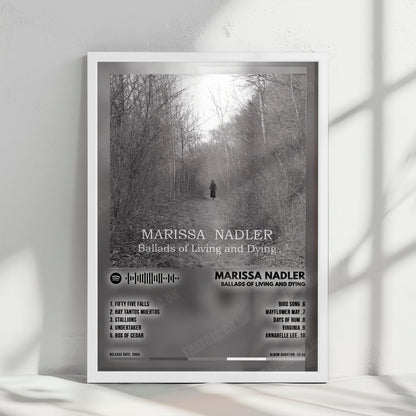 Marissa Nadler "Ballads of Living and Dying" Album Cover Poster - with Complete Tracklist