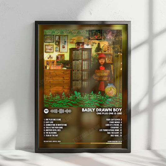 Badly Drawn Boy "Boy One Plus One Is One" Album Cover Poster - with Complete Tracklist
