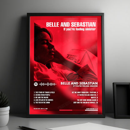 Belle and Sebastian "If You're Feeling Sinister" Album Cover Poster - with Complete Tracklist