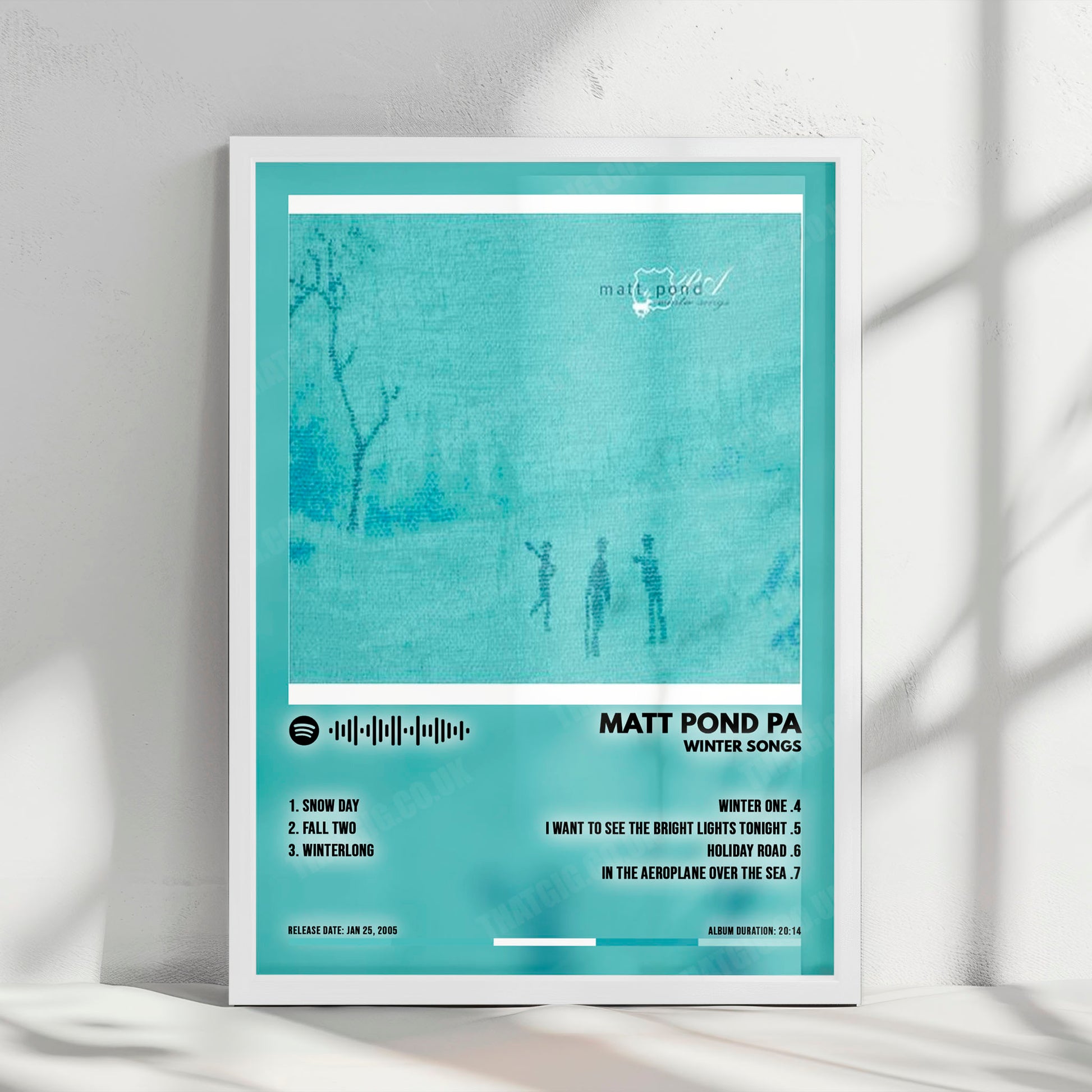Matt Pond PA "Winter Songs" Album Cover Poster - with Complete Tracklist