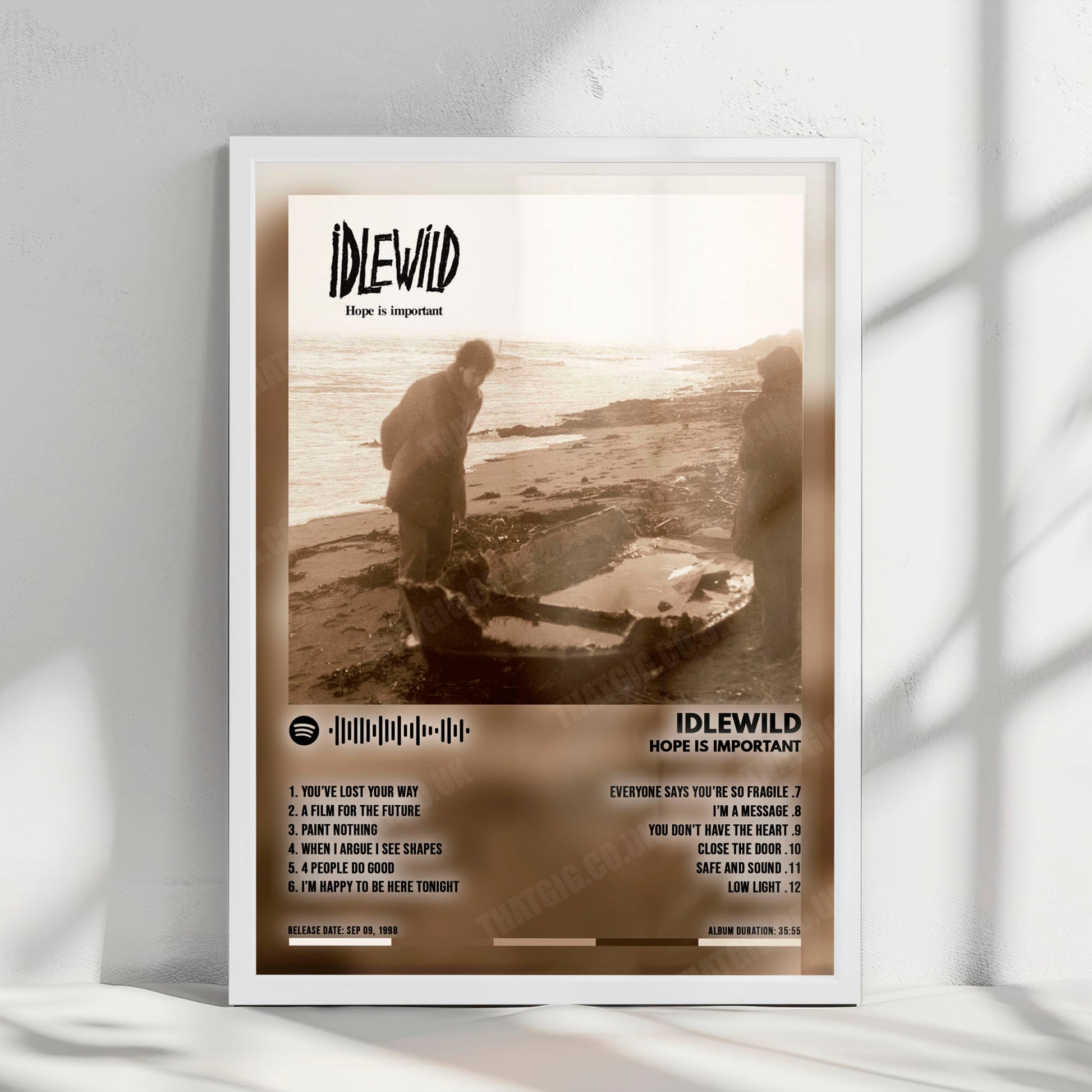 Idlewild "Hope Is Important" Album Cover Poster - with Complete Tracklist
