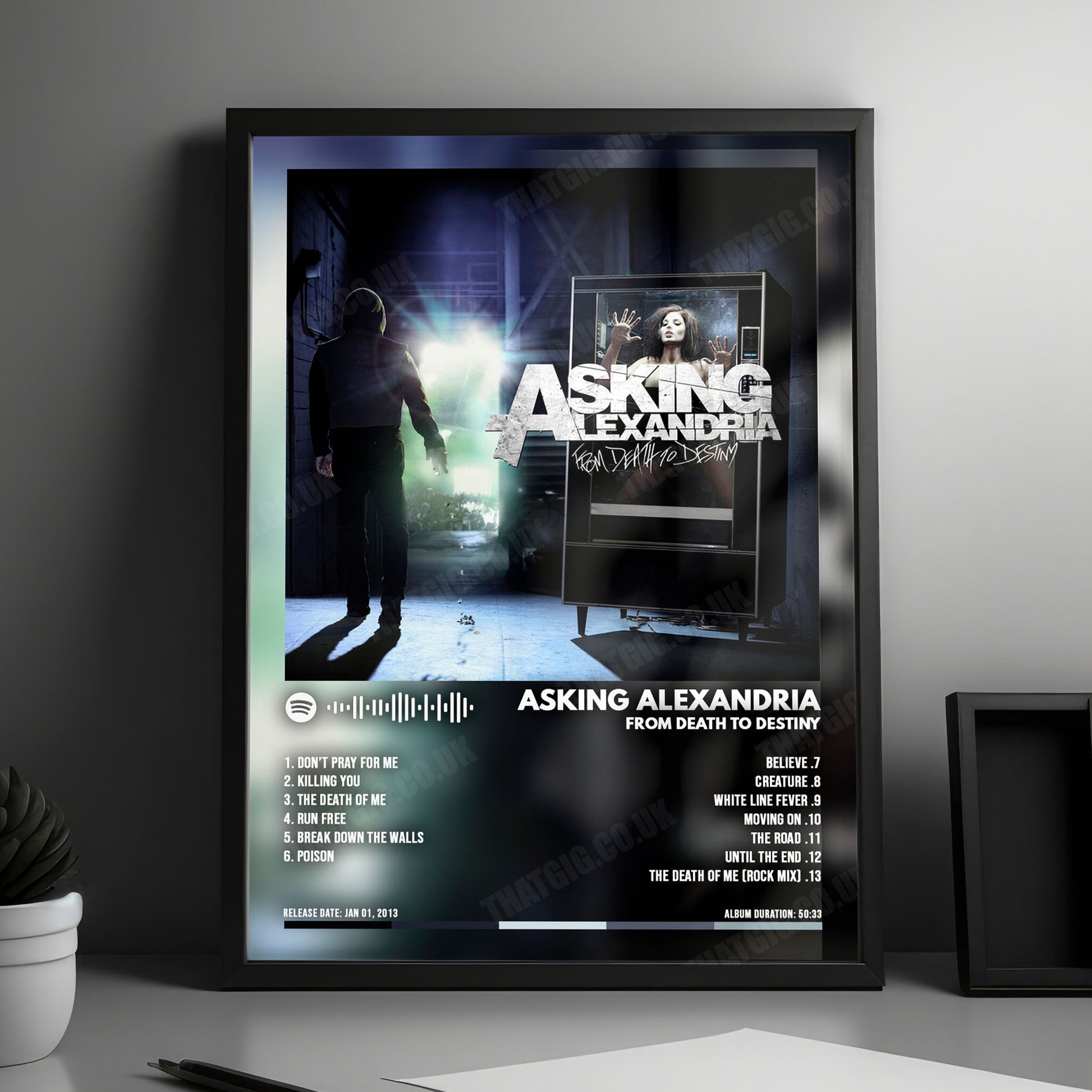 Asking Alexandria "From Death to Destiny" Album Cover Poster - with Complete Tracklist