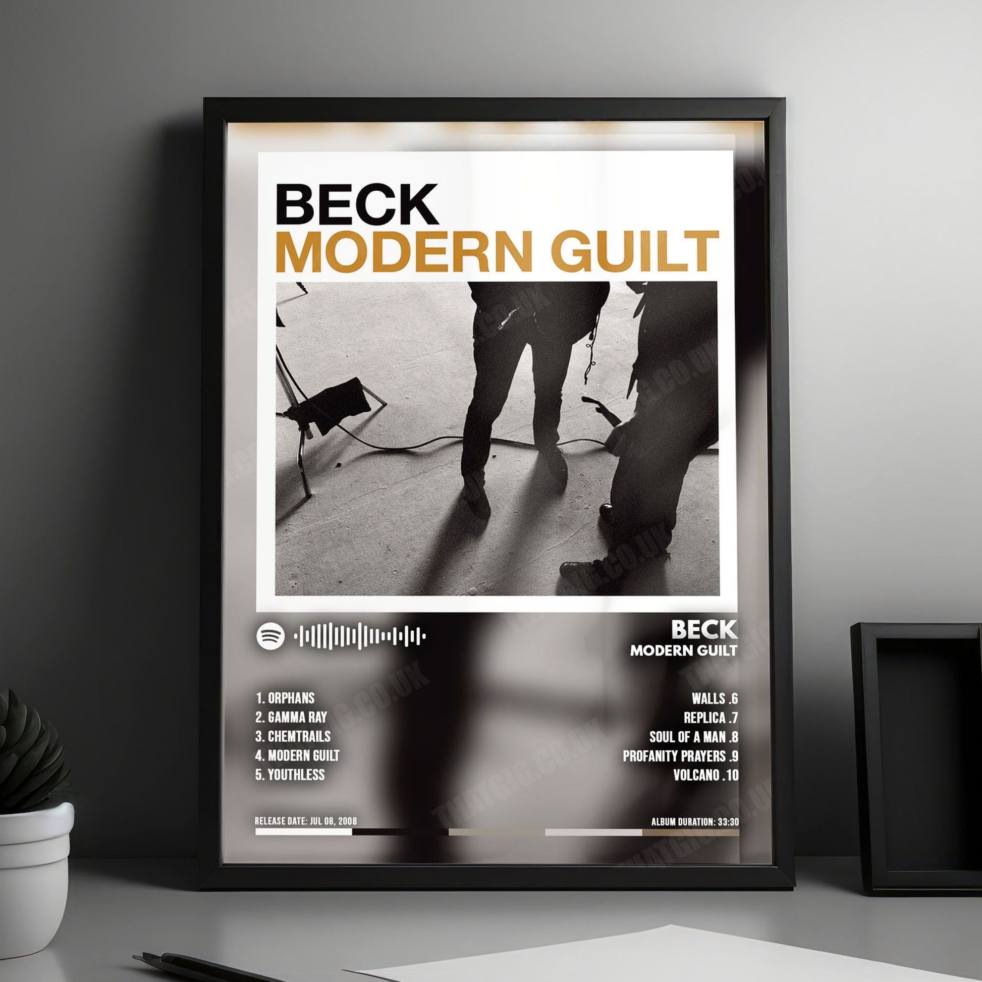 Beck "Modern Guilt" Album Cover Poster - with Complete Tracklist