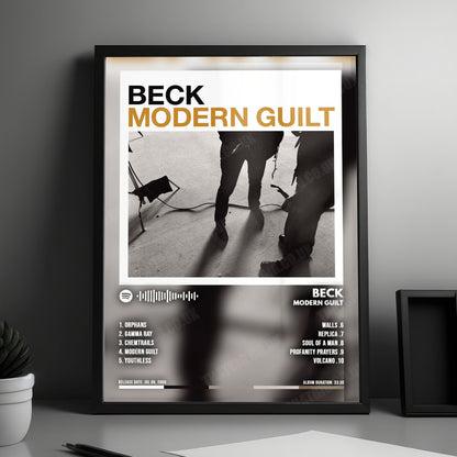 Beck "Modern Guilt" Album Cover Poster - with Complete Tracklist