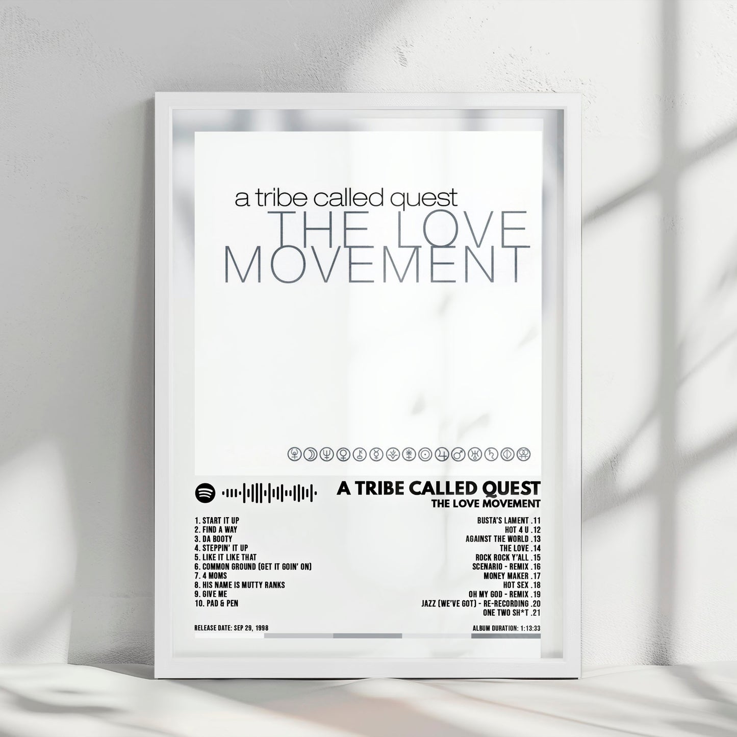 A Tribe Called Quest "The Love Movement" Album Cover Poster - with Complete Tracklist