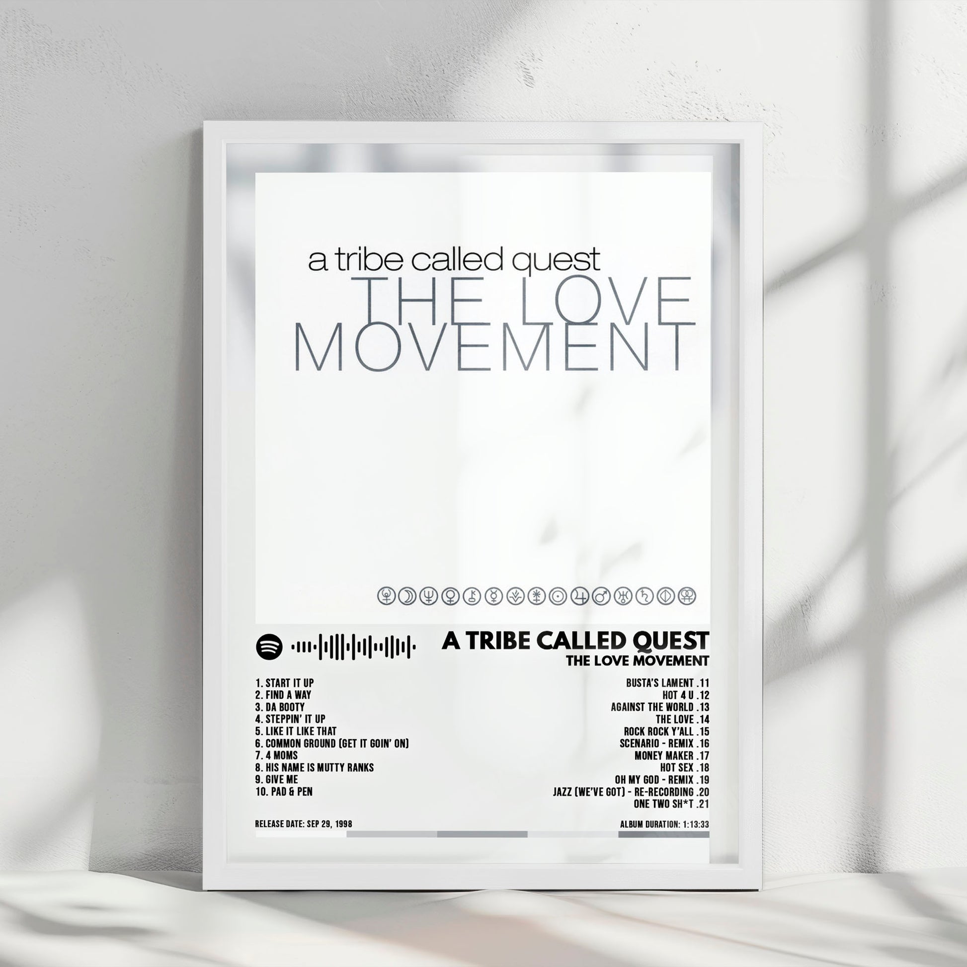 A Tribe Called Quest "The Love Movement" Album Cover Poster - with Complete Tracklist