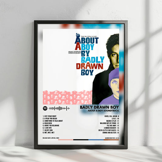 Badly Drawn Boy "Boy About A Boy Soundtrack" Album Cover Poster - with Complete Tracklist