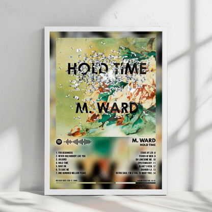 M. Ward "Hold Time" Album Cover Poster - with Complete Tracklist