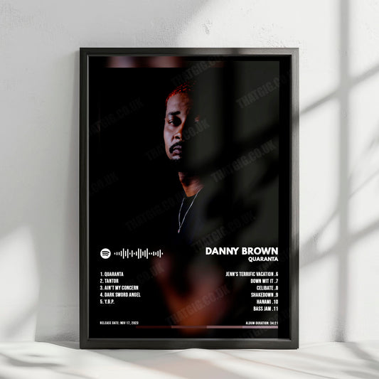 Danny Brown "Quaranta" Album Cover Poster - with Complete Tracklist