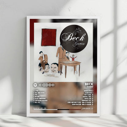 Beck "Guero" Album Cover Poster - with Complete Tracklist
