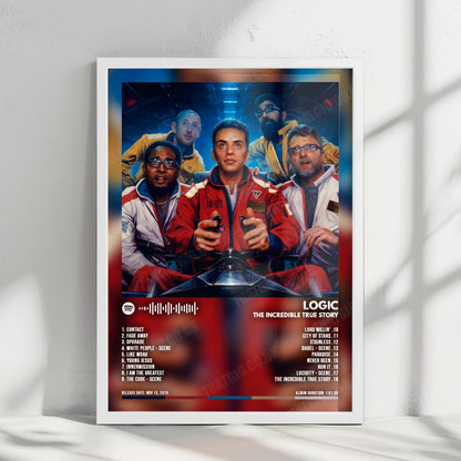 Logic "The Incredible True Story" Album Cover Poster - with Complete Tracklist