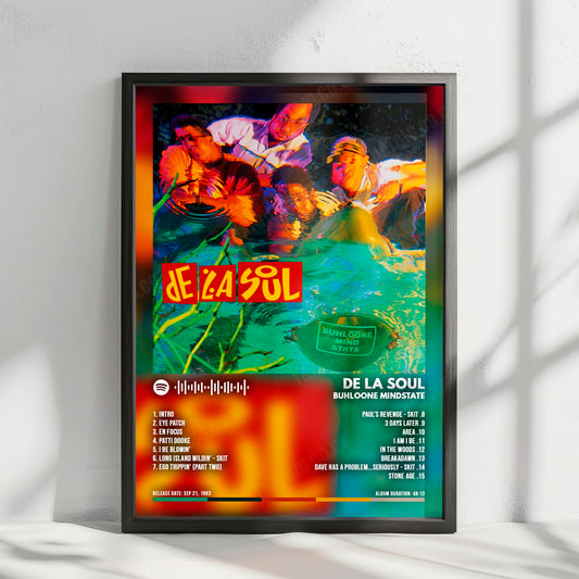 De La Soul "Buhloone Mindstate" Album Cover Poster - with Complete Tracklist