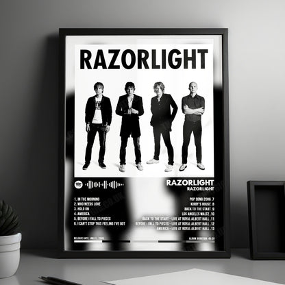 Razorlight "Razorlight" Album Cover Poster - with Complete Tracklist