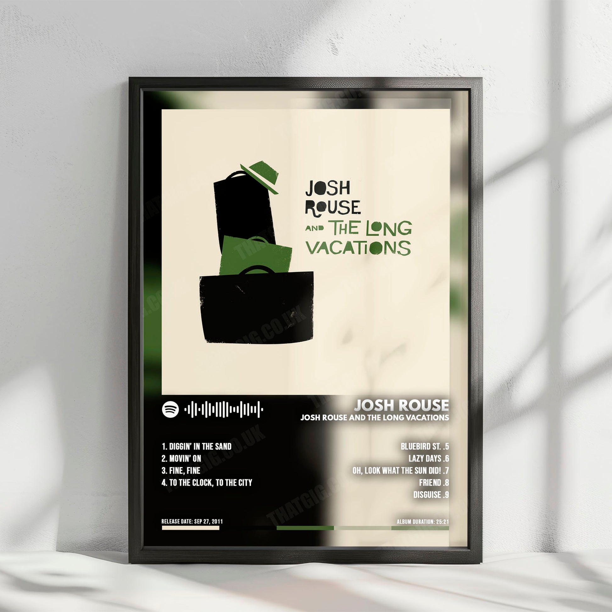 Josh Rouse "Josh Rouse and the Long Vacations" Album Cover Poster - with Complete Tracklist