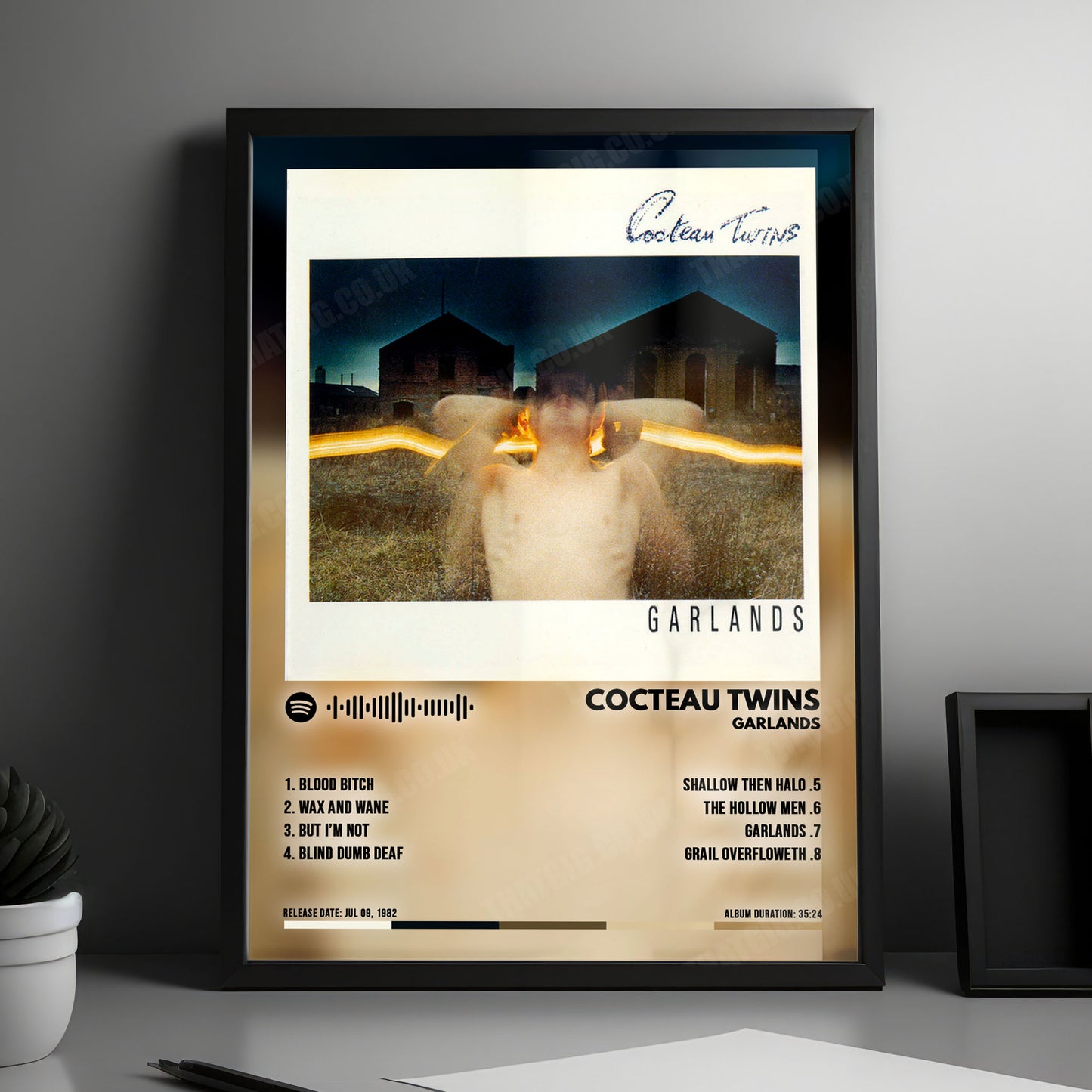 Cocteau Twins "Garlands" Album Cover Poster - with Complete Tracklist