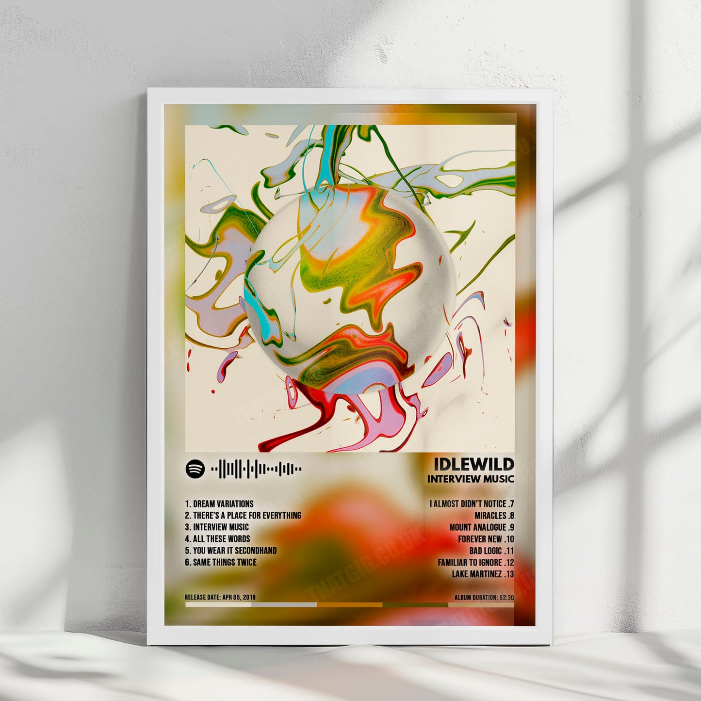 Idlewild "Interview Music" Album Cover Poster - with Complete Tracklist