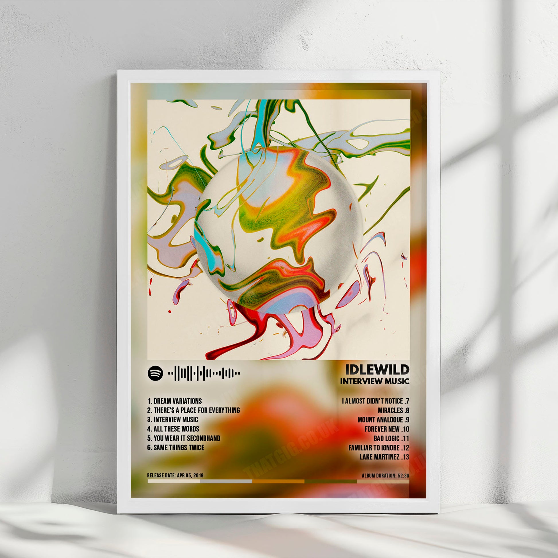 Idlewild "Interview Music" Album Cover Poster - with Complete Tracklist