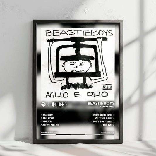 Beastie Boys "Aglio E Olio" Album Cover Poster - with Complete Tracklist