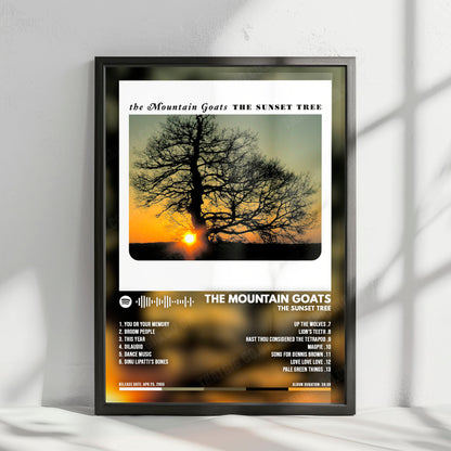 Mountain Goats "The Sunset Tree" Album Cover Poster - with Complete Tracklist