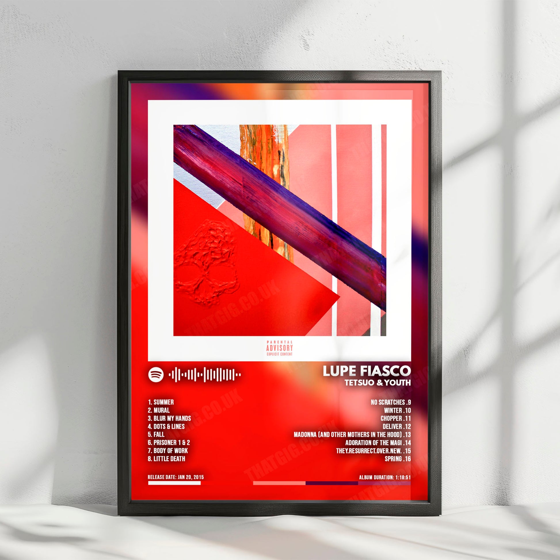 Lupe Fiasco "Tetsuo & Youth" Album Cover Poster - with Complete Tracklist