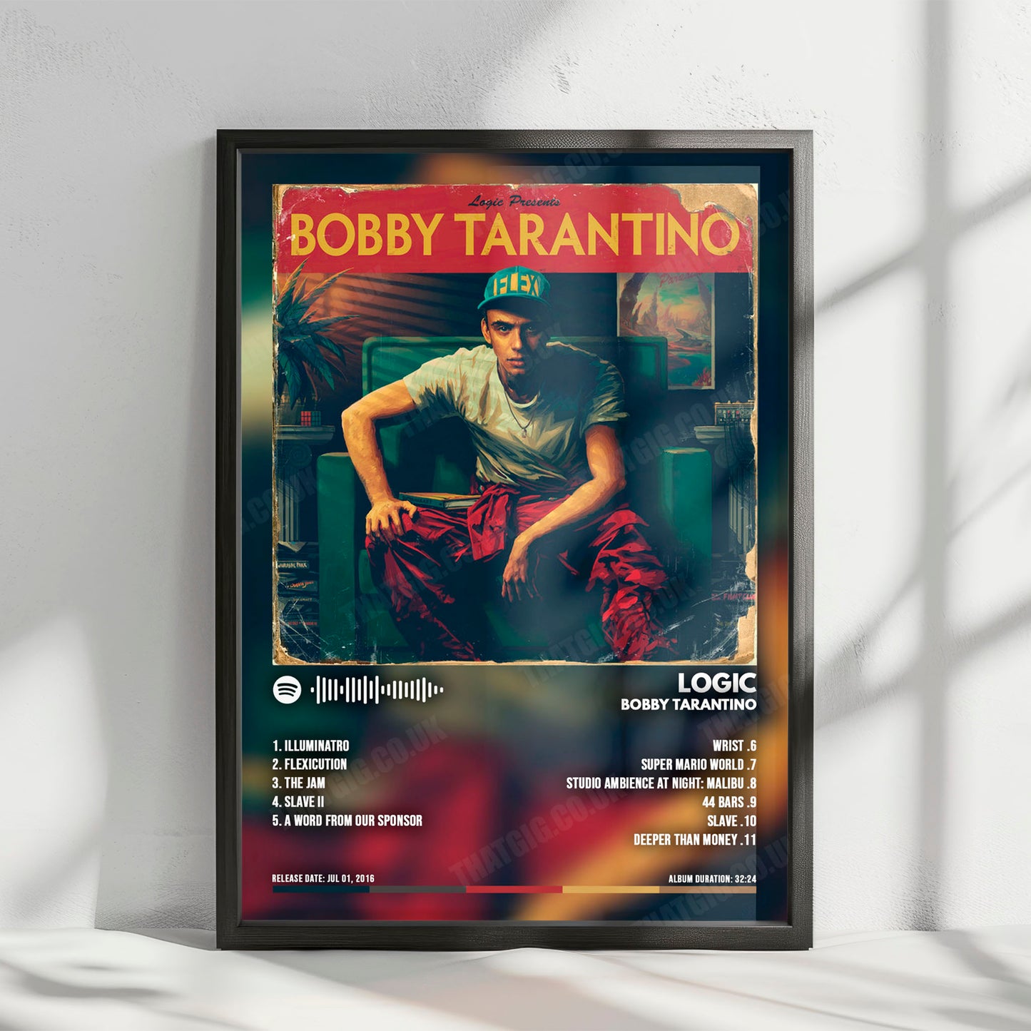 Logic "Bobby Tarantino" Album Cover Poster - with Complete Tracklist