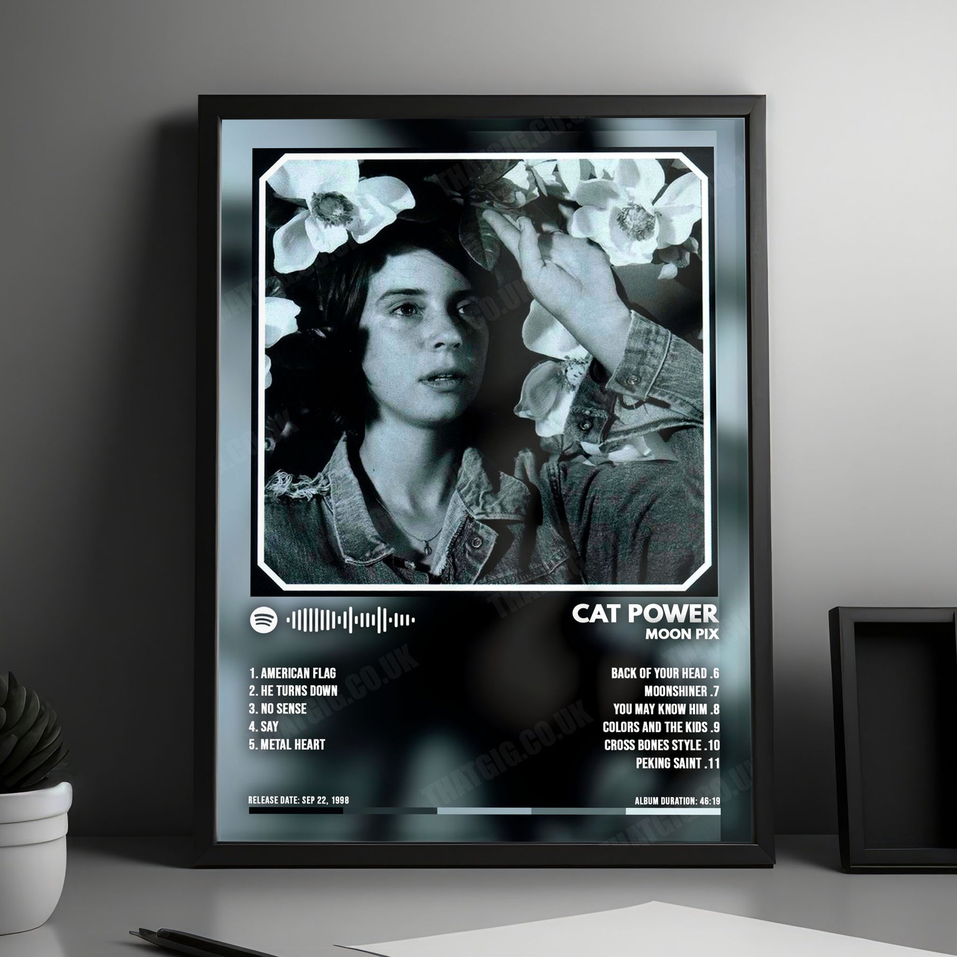 Cat Power "Moon Pix" Album Cover Poster - with Complete Tracklist