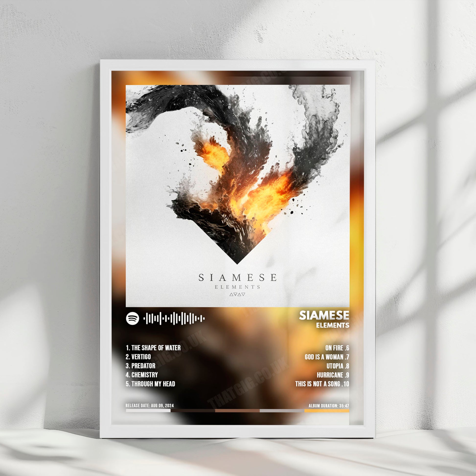 Siamese "Elements" Album Cover Poster - with Complete Tracklist