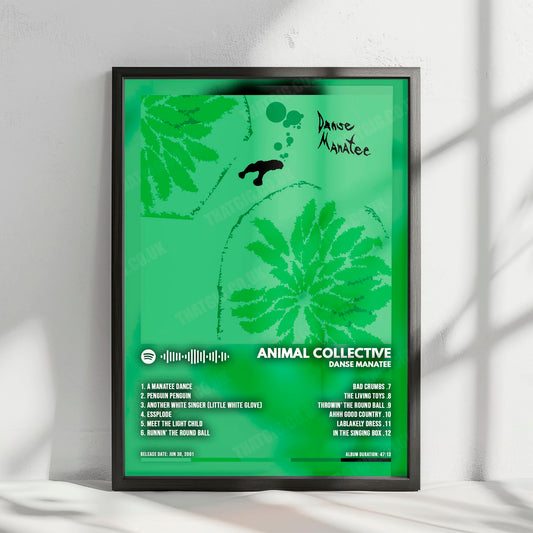 Animal Collective "Danse Manatee" Album Cover Poster - with Complete Tracklist