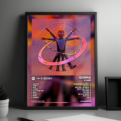 Gunna "WUNNA" Album Cover Poster - with Complete Tracklist