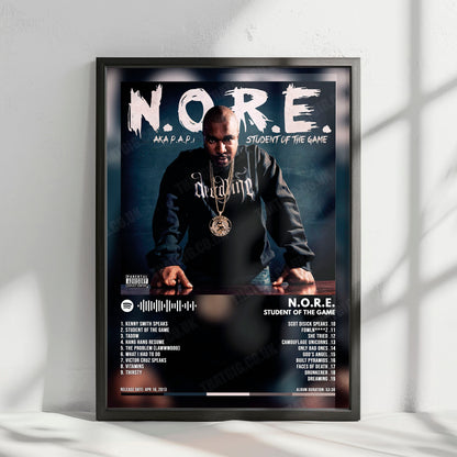N.O.R.E. "Student of the Game" Album Cover Poster - with Complete Tracklist