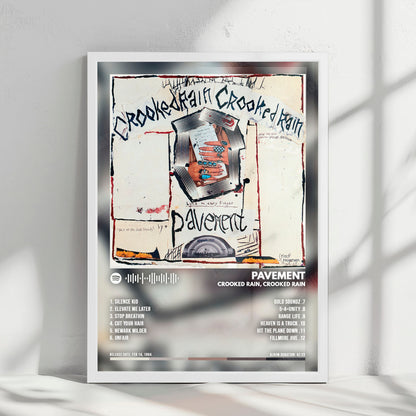 Pavement "Crooked Rain Crooked Rain" Album Cover Poster - with Complete Tracklist