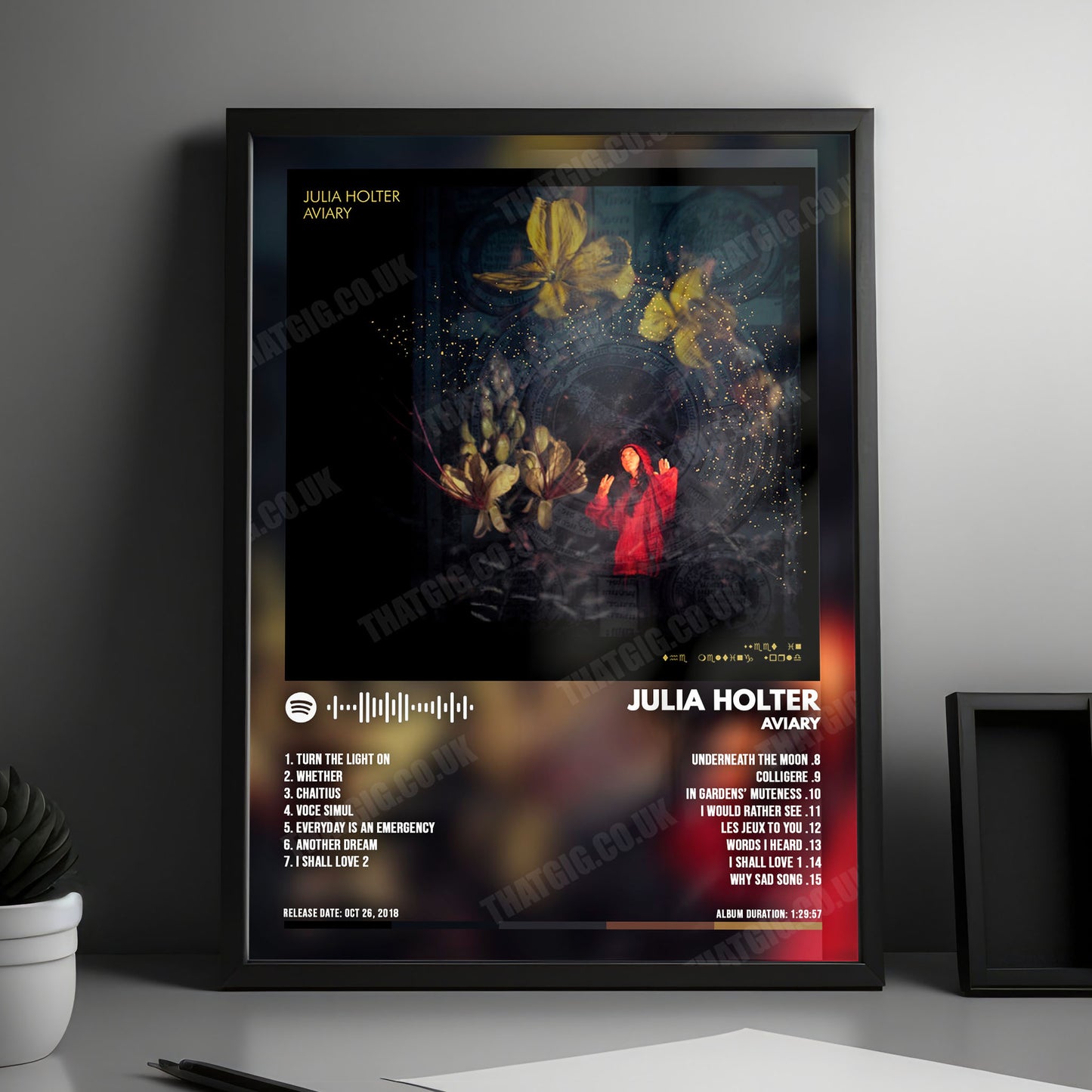 Julia Holter "Aviary" Album Cover Poster - with Complete Tracklist