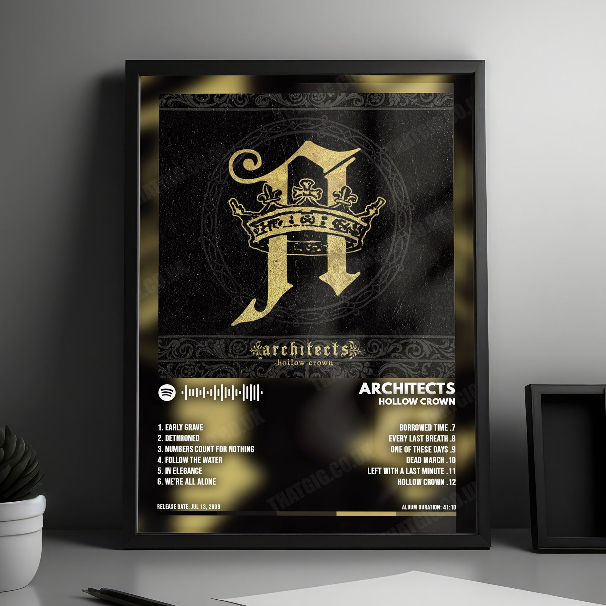 Architects "Hollow Crown" Album Cover Poster - with Complete Tracklist