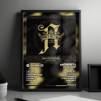 Architects "Hollow Crown" Album Cover Poster - with Complete Tracklist