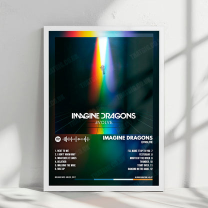 Imagine Dragons "Evolve " Album Cover Poster - with Complete Tracklist