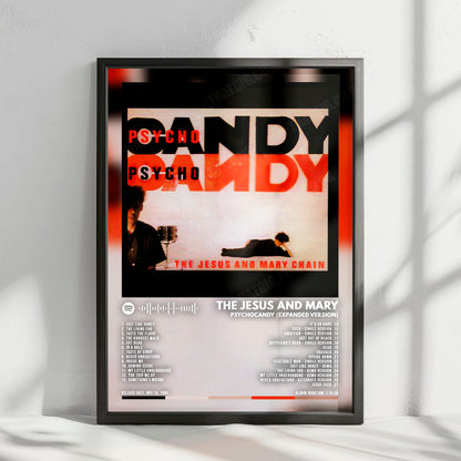 The Jesus and Mary Chain "Psychocandy" Album Cover Poster - with Complete Tracklist