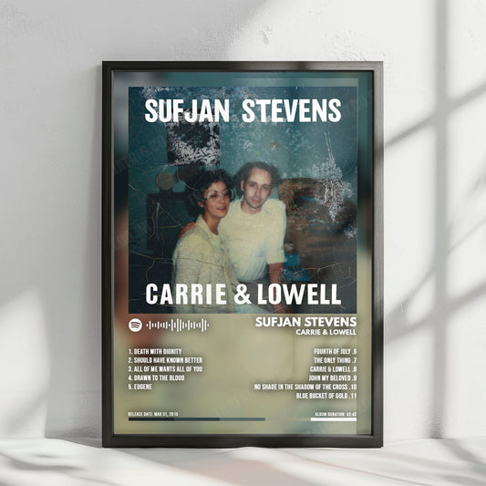 Sufjan Stevens "Carrie & Lowell" Album Cover Poster - with Complete Tracklist