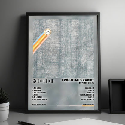 Frightened Rabbit "Sing the Greys" Album Cover Poster - with Complete Tracklist