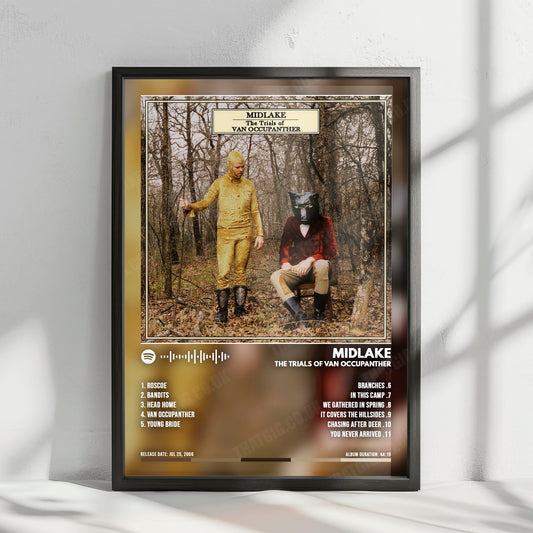 Midlake "The Trials of Van Occupanther" Album Cover Poster - with Complete Tracklist