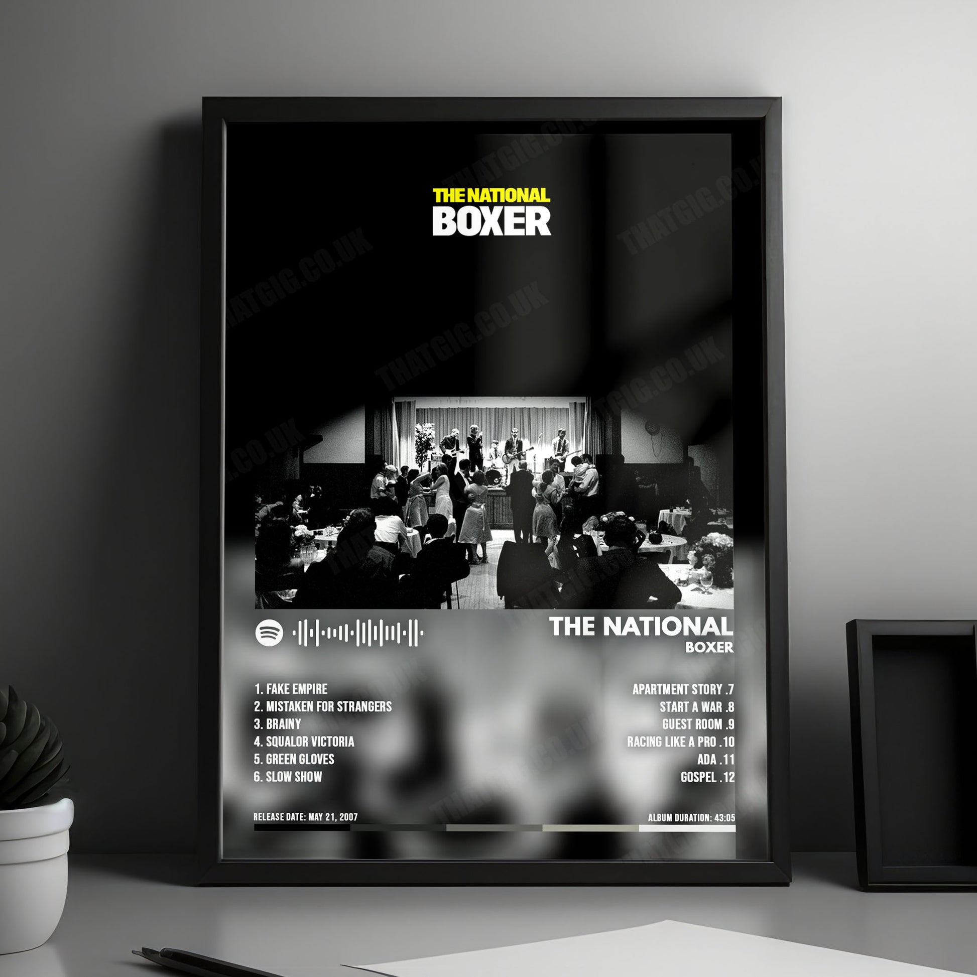 The National "Boxer " Album Cover Poster - with Complete Tracklist