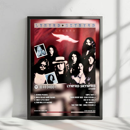 Lynyrd Skynyrd "Legend" Album Cover Poster - with Complete Tracklist