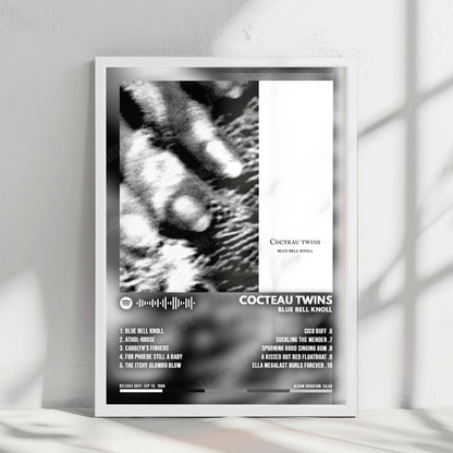 Cocteau Twins "Blue Bell Knoll" Album Cover Poster - with Complete Tracklist