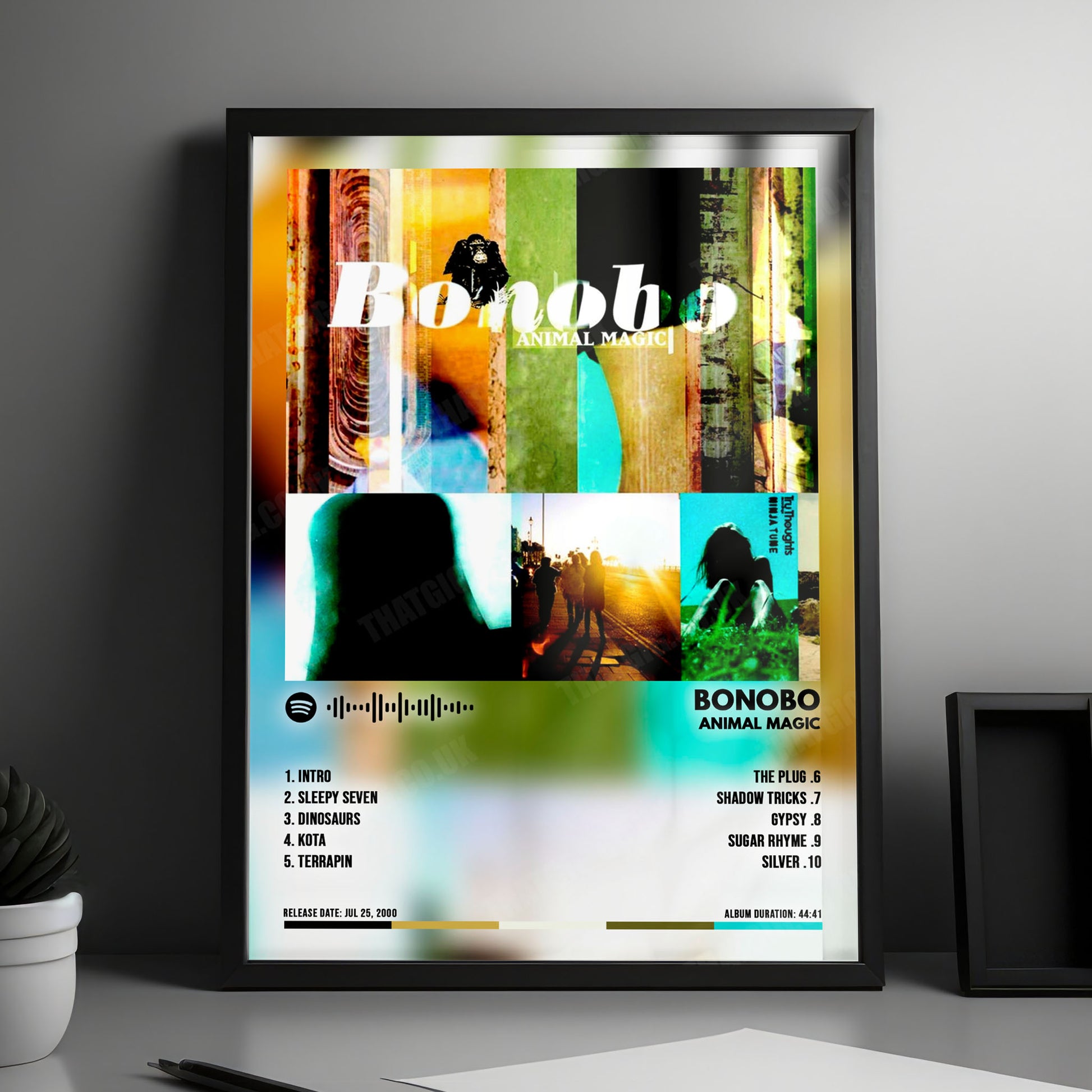 Bonobo "Animal Magic" Album Cover Poster - with Complete Tracklist